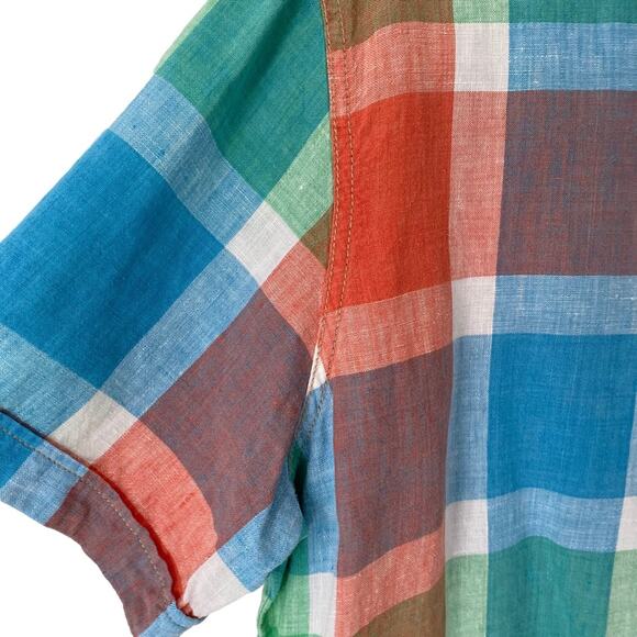 Tommy Bahama Relax Mens Plaid Pismo Breezer Linen Shirt Button Down Large - Picture 3 of 7